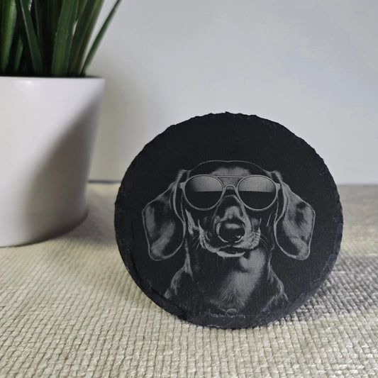 Tacskós poháralátét kör alakú pala