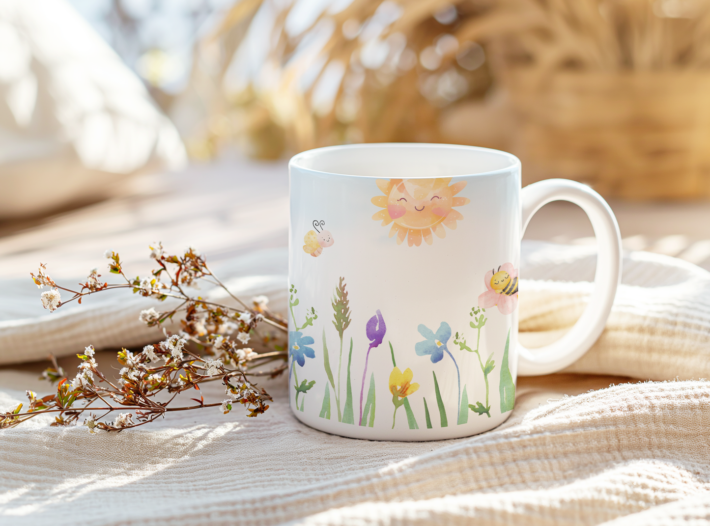 "Belső Napfény" – Napsugaras Rét Bögre