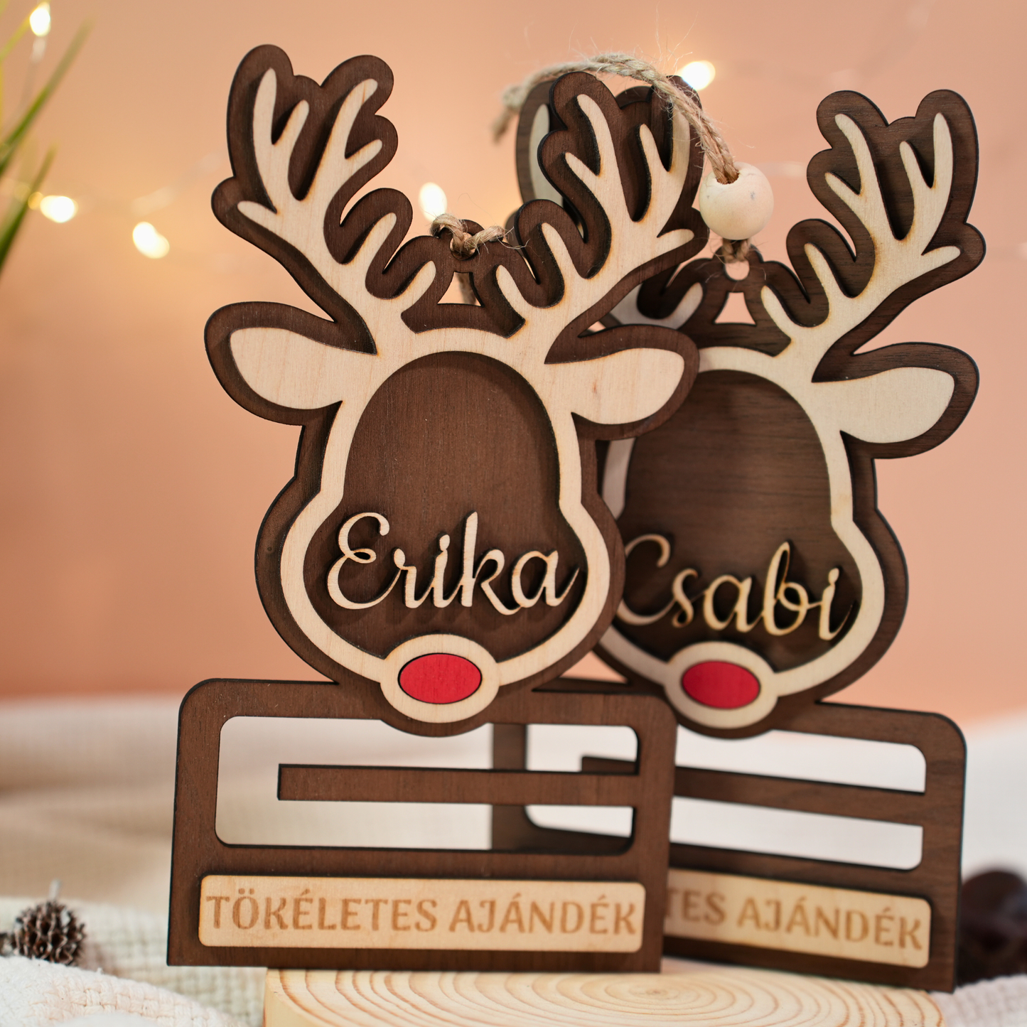 Rudolf, a Pénzátadó - Névre szóló Karácsonyi Dísz