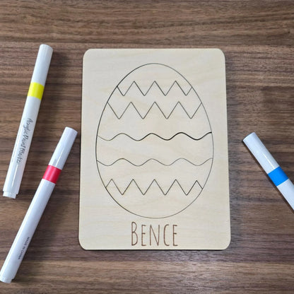 Névre Szóló Húsvéti Kifestő Rejtvény — Fa Tojás a Gyerek Nevével