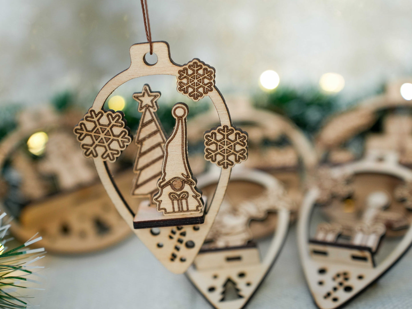 Zsempiri "Téli Mesék" – 6 db-os Prémium Fa Karácsonyfadísz Szett