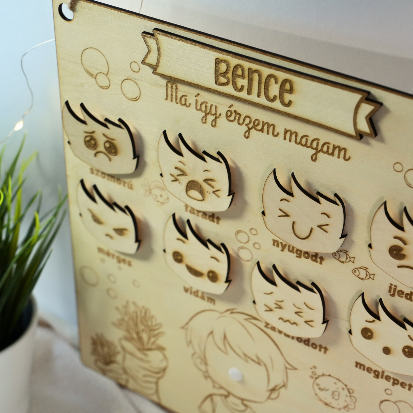 Névre Szóló "Így Érzem Magam" Tábla Gyerekeknek - Játékos EQ Fejlesztés