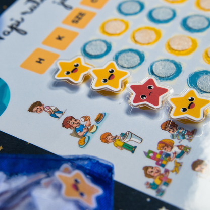 Zsempiri "Csillaggyűjtő" – Tépőzáras Napi Rutin és Jutalomtábla (Fiú/Lány változat)