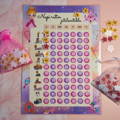 Zsempiri "Csillaggyűjtő" – Tépőzáras Napi Rutin és Jutalomtábla (Fiú/Lány változat)