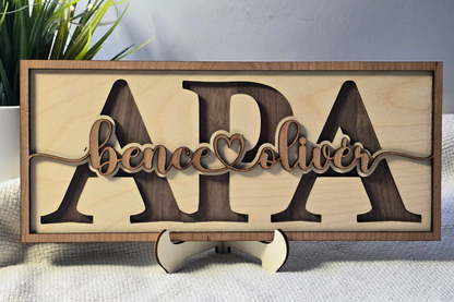 "Az Én Apukám" – Névre Szóló 3D Fa Asztali Dísz