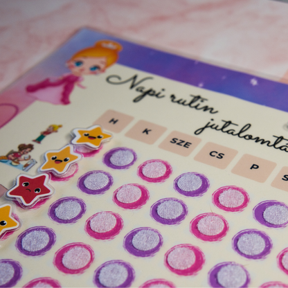 Zsempiri "Csillaggyűjtő" – Tépőzáras Napi Rutin és Jutalomtábla (Fiú/Lány változat)