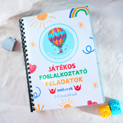 Picurkalandok: Montessori Ihletésű Készségfejlesztő Könyv – "Emberek és Járművek" (3-5 év)