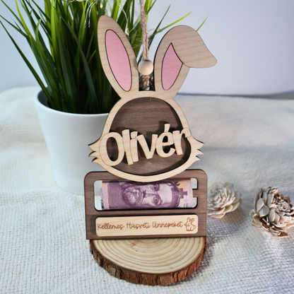 "Húsvéti Zsebpénz" – Névre Szóló Nyuszis Pénzátadó és Dísz