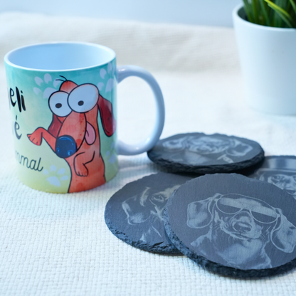 Tacskós Reggeli Szett: "Reggeli Kávé" Bögre + Alátét