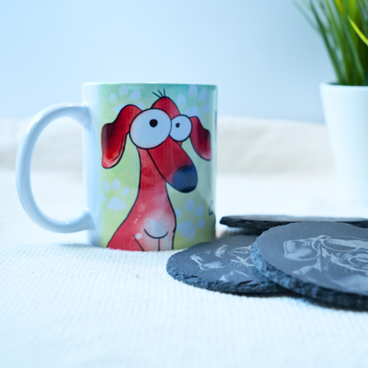 Tacskós Reggeli Szett: "Reggeli Kávé" Bögre + Alátét