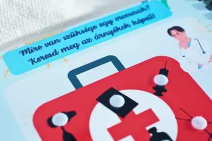 Picurkalandok: Montessori Ihletésű Készségfejlesztő Könyv – "Emberek és Járművek" (3-5 év)