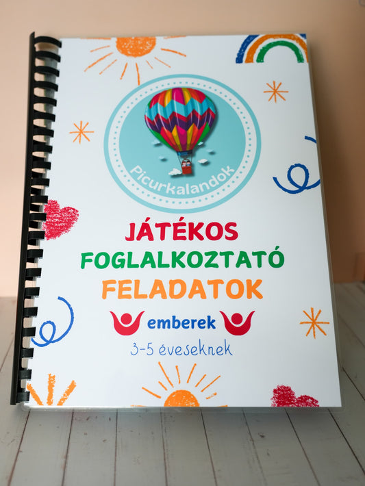 Picurkalandok: Montessori Ihletésű Készségfejlesztő Könyv – "Emberek és Járművek" (3-5 év)
