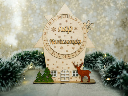 Zsempiri "Várakozás" – Interaktív Fa Visszaszámláló Házikó