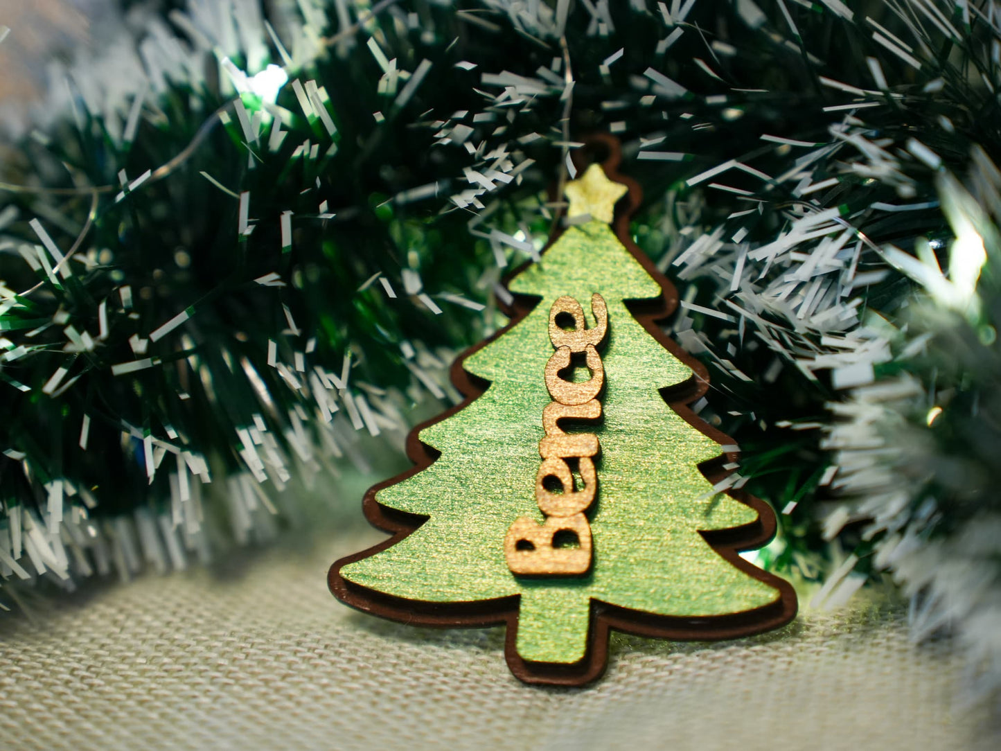 Zsempiri "Saját Fenyőm" – Névre Szóló, 3D Fa Karácsonyfadísz