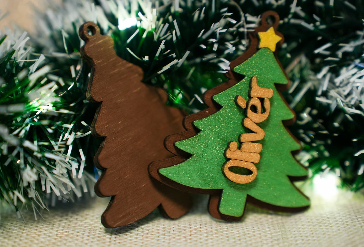 Zsempiri "Saját Fenyőm" – Névre Szóló, 3D Fa Karácsonyfadísz