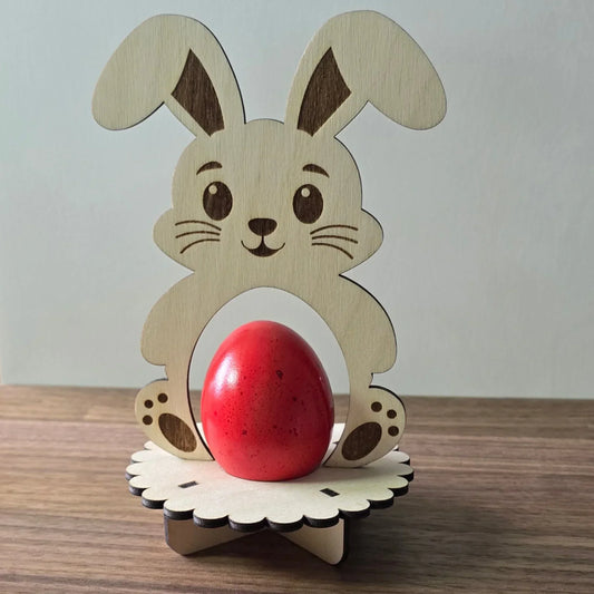 Nyuszis Fa Tojástartó — Húsvéti Asztali Dísz Gyerekeknek