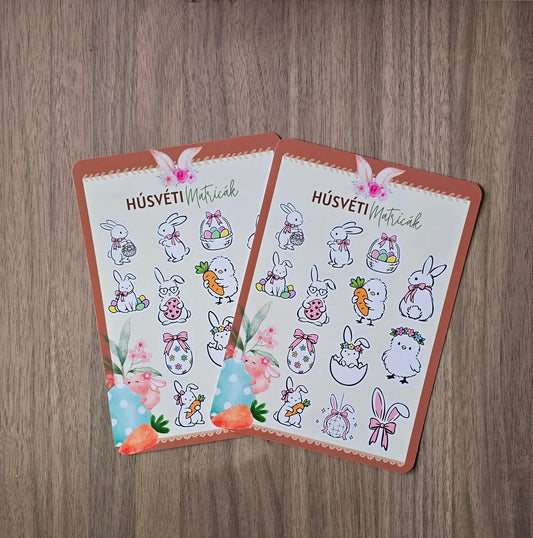 Húsvéti Matricák — Nyuszis Matrica Ív Gyerekeknek
